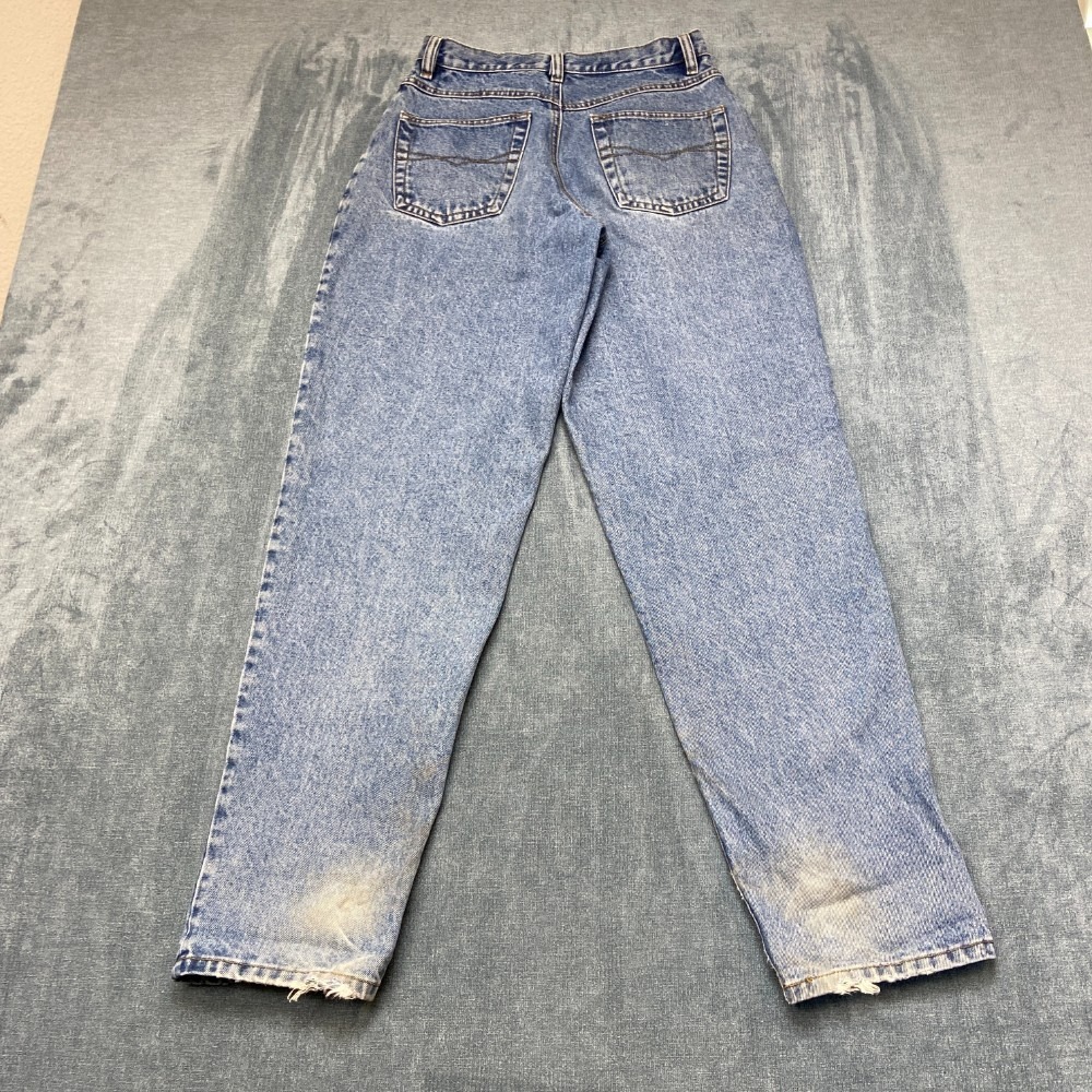 Vintage Anchor Blue Baggy Jeans Women 28x32 Blue Denim Cotton Streetwear Outdoor